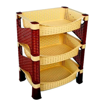 3 Layer Multipurpose Vegetables Fruits Books Storage Rack - THELOOTSALE