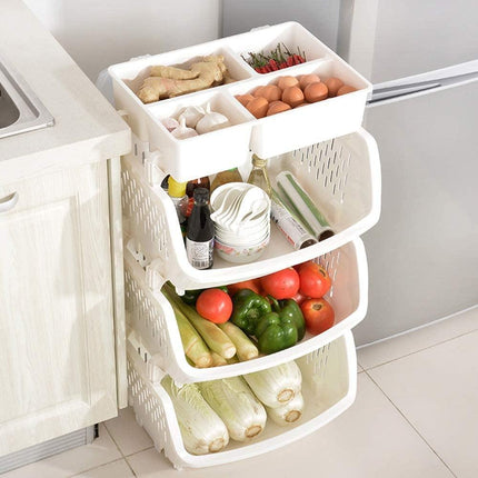 3-Layer Stackable Fruits Vegetables Storage Rack Organizer - THELOOTSALE