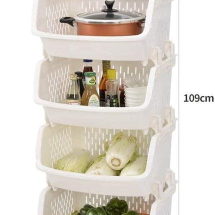 3-Layer Stackable Fruits Vegetables Storage Rack Organizer - THELOOTSALE