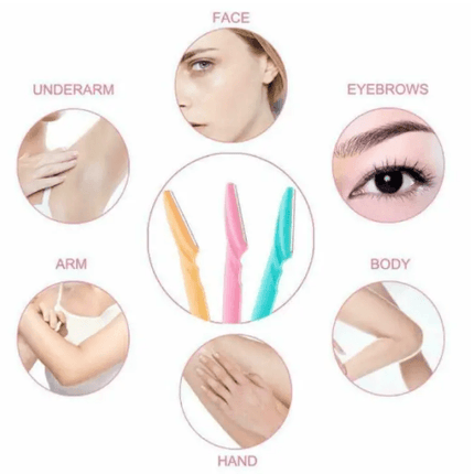 3 Pcs Tinkle Women Eyebrow Shaper Razor Trimmer Facial Hair Remover - THELOOTSALE