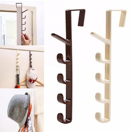 5-Level Over-The-Door Vertical Towel Holder Hanger - THELOOTSALE