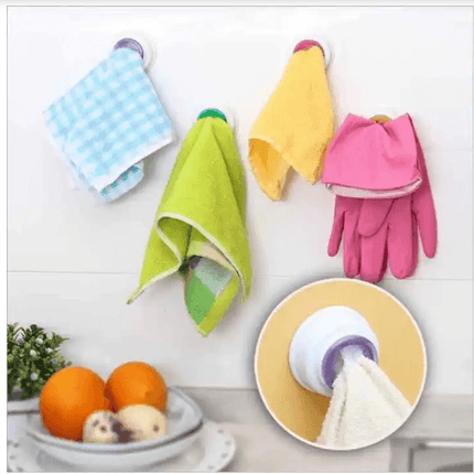 Detachable Bathroom Towel Holder | Suction Cup Hook | Bathroom Towel Storage Folder - THELOOTSALE