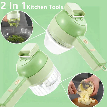 Electric 2-in-1 Vegetables Salad Meat Garlic Grinder Chopper Mincer Mixer Blender - THELOOTSALE
