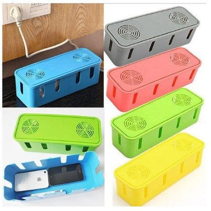 Electric Extension Board Protector Cover Case and also avoid Mess from Cables Wires use for Office and Home Use Plastic Extension Board Safety from Wires - THELOOTSALE
