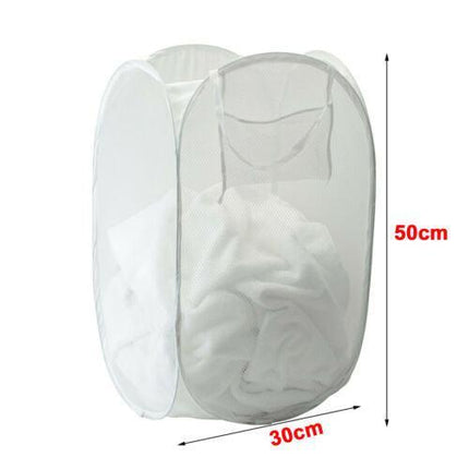 Foldable Pop-Up Net Laundry Basket | Home Clothes Storage Mesh Washing Basket Bin Hamper (Large) - THELOOTSALE