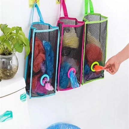 Multipurpose Wall-Mounted Net Napkin Shopping Bag Dispenser Organizer - THELOOTSALE