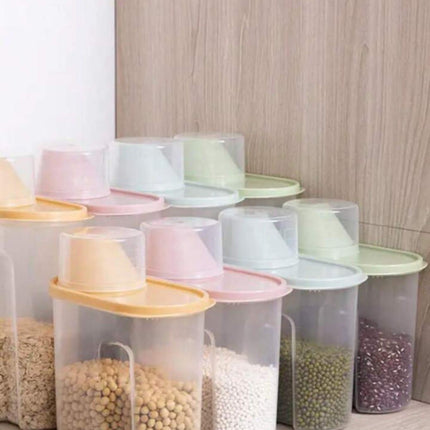 New Kitchen Food Cereal Milk Dry Food Pantry Storage Container Dispenser with Airtight Lid (2.5L) - THELOOTSALE