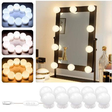 Portable Decorative Vanity Mirror Lights for Makeup Mirror Stand (10 Bulbs) - THELOOTSALE