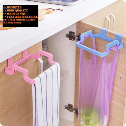 Portable Hanging Kitchen Garbage Trash Bag Holder | Hanging Kitchen Cabinet Trash Rack - THELOOTSALE