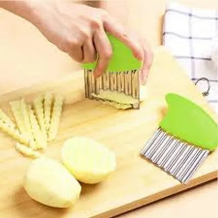 Potato Wavy Cutter | Stainless Steel Potato Slicer | French Fry Cutter Knife - THELOOTSALE