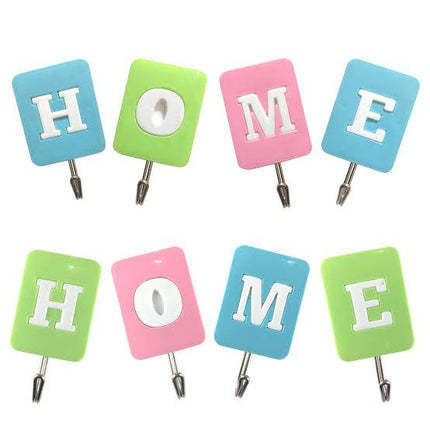 Set of 4 Wall Home Hooks for Hanging Keys and others things Very Strong Adhesive Weight Capacity 1kg Multi Colors Wall Hooks For Bathroom And Doors Walls - THELOOTSALE