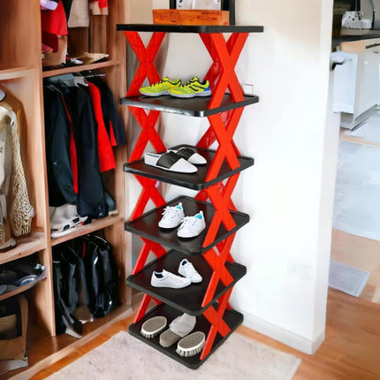 Stackable Vertical Space Saving Shoe Storage Rack Organizer Shoe Rack Books Rack Shoe Organizer Rack - THELOOTSALE