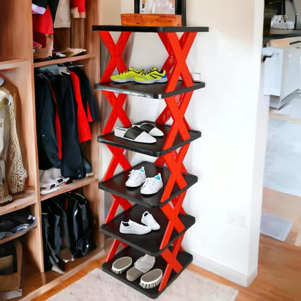 Stackable Vertical Space Saving Shoe Storage Rack Organizer Shoe Rack Books Rack Shoe Organizer Rack - THELOOTSALE