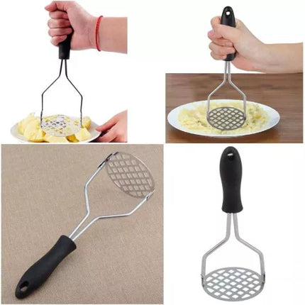 Stainless Steel Potato Masher for Mashing Potatoes, Fruits and Cooked Vegetables, Hand Potato Masher - THELOOTSALE