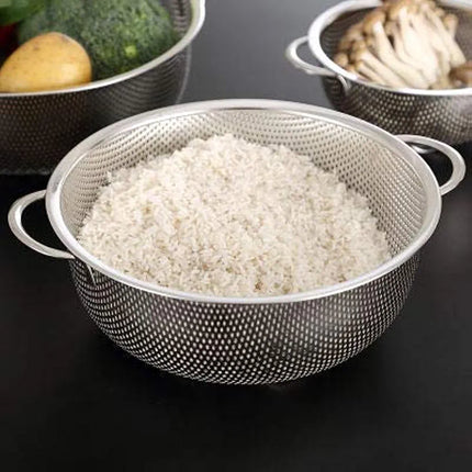 Stainless Steel Strainer Basket with Handle | Stainless Steel Double Handle Rinsing Bowl Net - THELOOTSALE