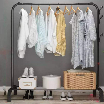 Strong Metal Clothes Organizer Rack with Shoe Organizer ( 1 Layer) - THELOOTSALE