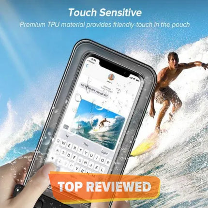 Underwater Waterproof Rainproof Mobile Case PVC Bag Transparent Touch Screen Premium Cell Phone Pouch Cover For Travel Hiking Rainy Season Monsoon - THELOOTSALE