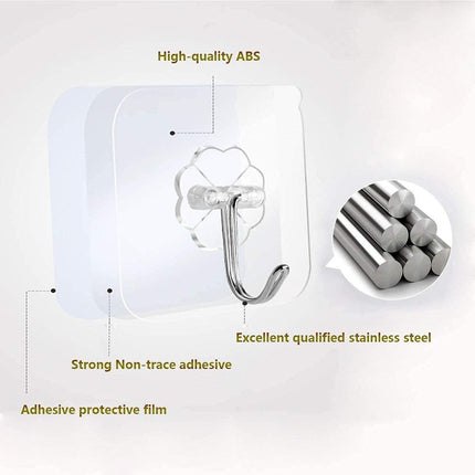 Wanxin Heavy Duty Self-Adhesive Strong 10kg Capacity Single Wall Hook - THELOOTSALE