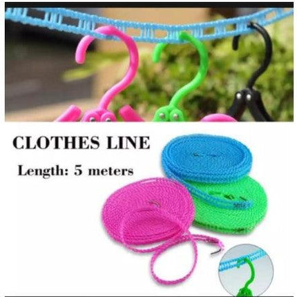 Windproof Non Slip Clothesline to Dry Laundry Cloth Line Dry Rope 5 Meters - THELOOTSALE
