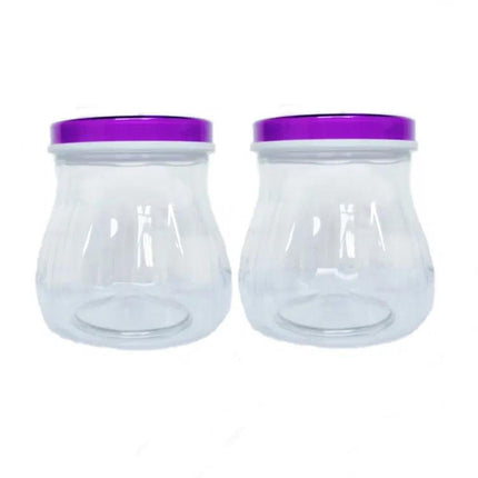 1 Pc Kitchen Canister Jars 600ml Each With Lid Sugar Jar Dry milk Jar Spice Jar - THELOOTSALE