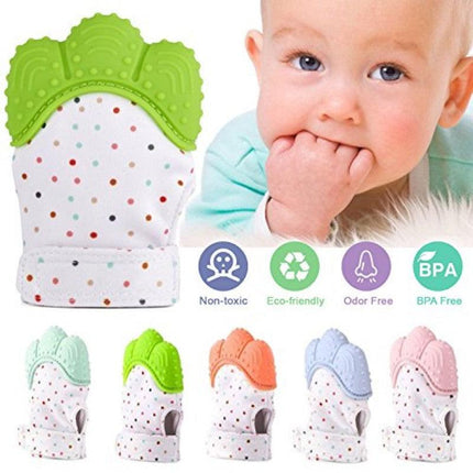 1PC Baby Teether Glove, Newborn Infant Baby Silicone Teether Baby Teething Gloves, Baby Teething Mitten, Silicon Teething Gloves - THELOOTSALE