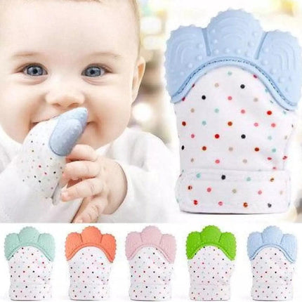 1PC Baby Teether Glove, Newborn Infant Baby Silicone Teether Baby Teething Gloves, Baby Teething Mitten, Silicon Teething Gloves - THELOOTSALE
