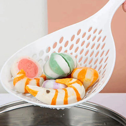 1pc Multifunctional Heat Resistant Silicone Skimmer Colander Spatula Cooking Spoon - THELOOTSALE
