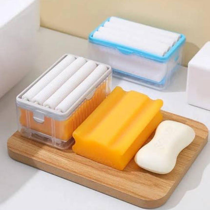 1pc Random Color Soap Box, Hands Free Foaming Soap Dish, Multifunctional Soap Dish, Hands Free Foaming Draining Household Storage - THELOOTSALE