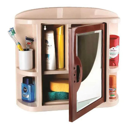2-Layer Multipurpose Mirrored Bathroom Cabinet Storage Organizer - THELOOTSALE