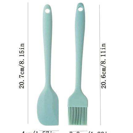 3-in-1 Silicone Brush Whisk Spatula Kitchenware Cooking Toolset - THELOOTSALE