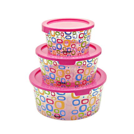 3 Pcs 2000ml Capacity Orient Smart Food Storage Containers - THELOOTSALE