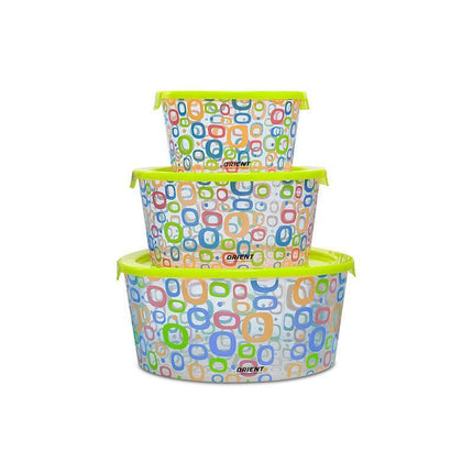 3 Pcs 2000ml Capacity Orient Smart Food Storage Containers - THELOOTSALE