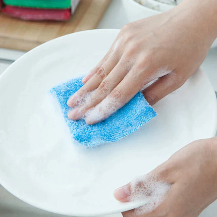 3 Pcs Dishwashing Mesh Cleaning Scrub Sponges | No Scratch | Ideal for Dish Wash Liquid - THELOOTSALE