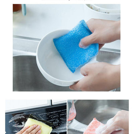 3 Pcs Dishwashing Mesh Cleaning Scrub Sponges | No Scratch | Ideal for Dish Wash Liquid - THELOOTSALE
