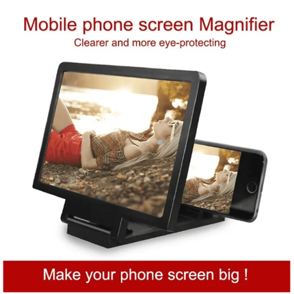3D Screen Amplifier, Mobile Phone Magnifying Glass HD Stand for Video, Folding Screen Enlarged, Eyes Protection Holder - THELOOTSALE