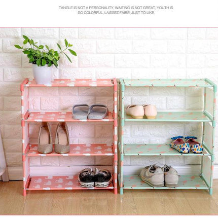 4-Layer DIY Multifunctional Cabinet Dormitory Shoes Rack Organizer - THELOOTSALE