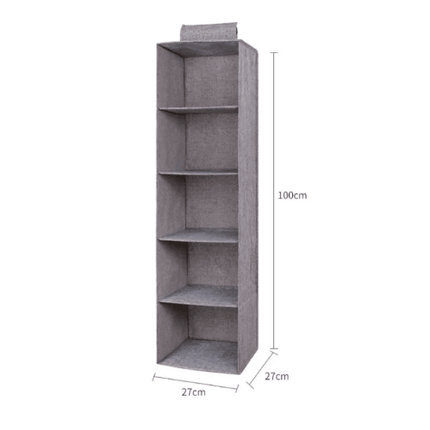5-Layer Foldable Retractable Wardrobe Closet Clothes Hanging Organizer - THELOOTSALE