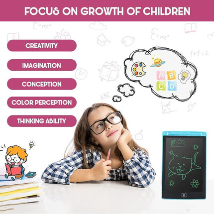 6.5-inch LCD Drawing Writing Tablet for Kids with Pen | Erasable Colorful E-writer Digital Memo Pad - THELOOTSALE