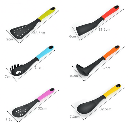 6-in-1 Kitchen Cooking Spatula Non-Stick Kitchenware Toolset - THELOOTSALE
