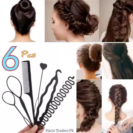 6 Pcs Women Hair Styling Accessories Toolkit - THELOOTSALE