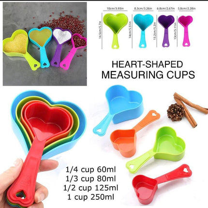 6 Pcs/Set Kitchen Measuring Cup Rainbow Color Stackable Combination Measuring Cup Kitchen Accessories - THELOOTSALE