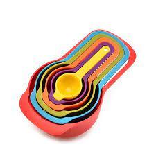 6 Pcs/Set Kitchen Measuring Cup Rainbow Color Stackable Combination Measuring Cup Kitchen Accessories - THELOOTSALE
