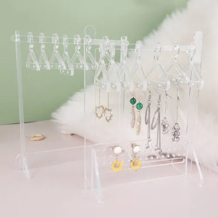 Acrylic Tabletop Jewelry Earrings Necklace Bracelet Hanging Display Organizer Stand - THELOOTSALE