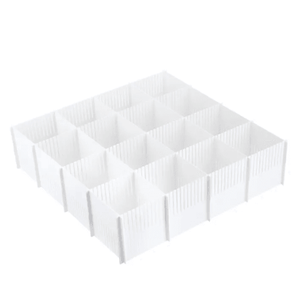 Adjustable 4 Pcs Plastic Drawer Partition Grid Divider Separator Organizer Strips - THELOOTSALE