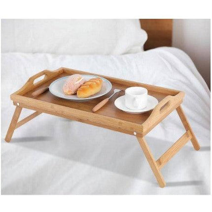 Bamboo Wood Folding Bed Serving Tray Breakfast Table/ Laptop Table - THELOOTSALE