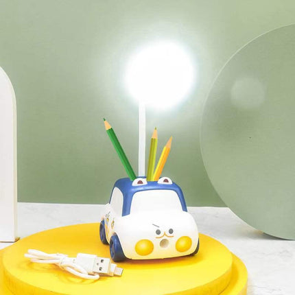 Car Shaped LED Rechargeable Desk Lamp with Pen Holder & Sharpener - THELOOTSALE