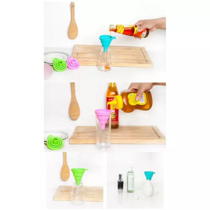 Collapsible Liquid Transfer Silicone Funnel - THELOOTSALE