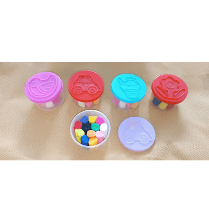 Colorful Educational Mini Rainbow Color Clay Dough Art Toy Box Bucket - THELOOTSALE