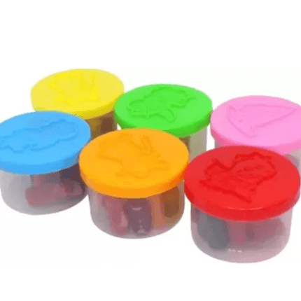 Colorful Educational Mini Rainbow Color Clay Dough Art Toy Box Bucket - THELOOTSALE