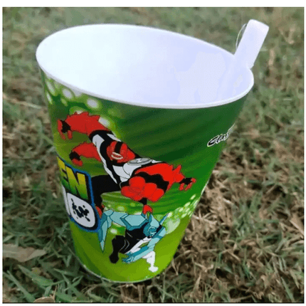 Colorful Portable Kids Water Milk Juice Sipper Cup with Attached Straw | Cartoon Cups for Boys and Girls - THELOOTSALE